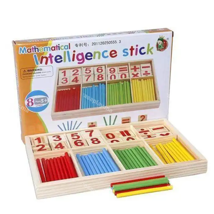 Jouet intelligent Montessori – Bâtonnets numériques (design et couleurs aléatoires)
